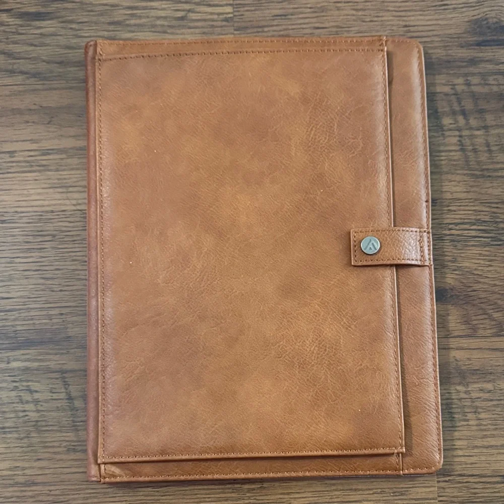 Professional Bluesky Tan Faux Leather Padfolio